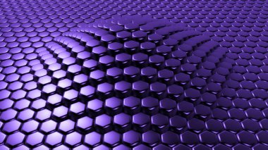 Mor altıgen arka plan. 3d görüntüleme, 3d illüstrasyon.