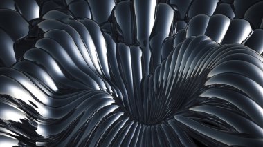 Gri metalik arka plan. 3d görüntüleme, 3d illüstrasyon.