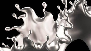 Su gümüşü. 3d görüntüleme 3d