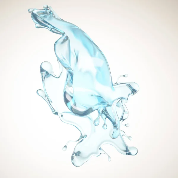 Ein Blauer Spritzer Wasser Darstellung Illustration — Stockfoto