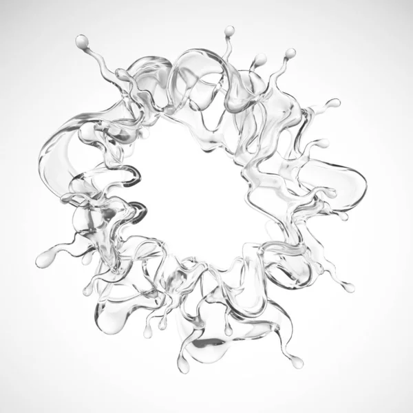 Ein Klarer Spritzer Wasser Darstellung Illustration — Stockfoto