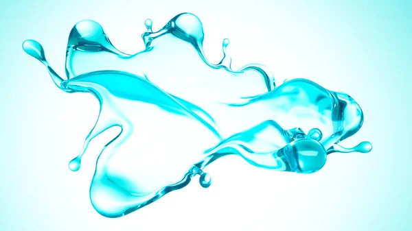Pouco Água Azul Renderização Ilustração — Fotografia de Stock