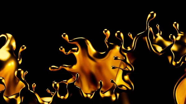 Altın Sıçradı Illüstrasyon Görüntüleme — Stok fotoğraf