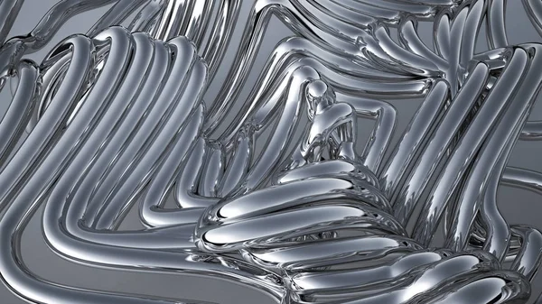 Gray metallic background. 3d rendering, 3d illustration.