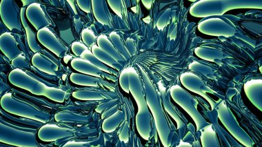 Yeşil metalik arka plan. 3d görüntüleme, 3d illüstrasyon.