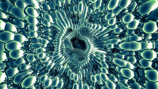 Yeşil metalik arka plan. 3d görüntüleme, 3d illüstrasyon.