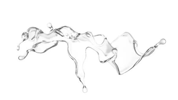 Ein Klarer Spritzer Wasser Darstellung Illustration — Stockfoto