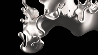 Su gümüşü. 3d görüntüleme 3d