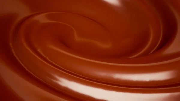 Splash Flusso Cioccolato Rendering Illustrazione — Foto Stock