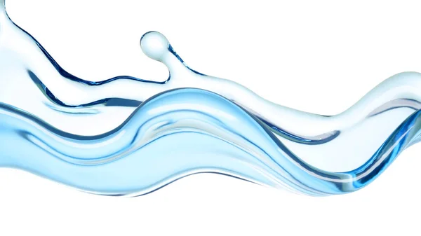 Всплеск Чистой Голубой Воды Рендеринг Иллюстрация — стоковое фото