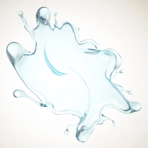 Blue Splash Water Rendering Illustration — 스톡 사진