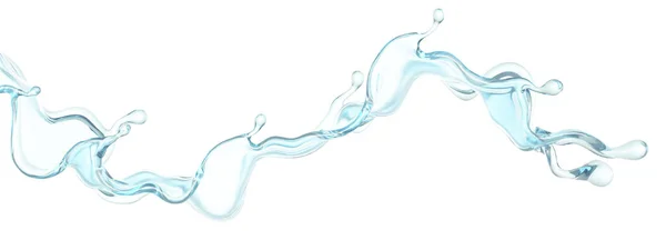 Egy Csepp Tiszta Kék Víz Renderelés Illusztráció — Stock Fotó