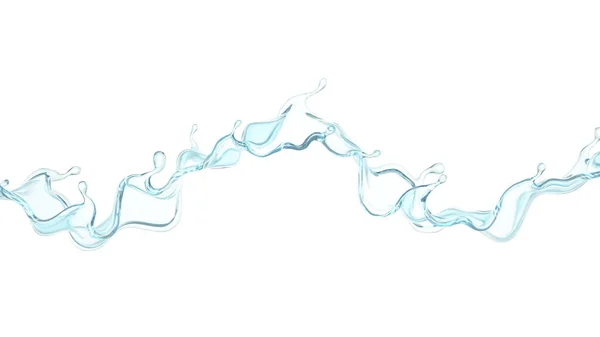 Een Plons Helder Blauw Water Weergave Illustratie — Stockfoto
