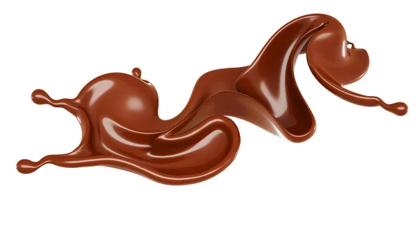 Всплеск Молочного Шоколада Рендеринг Иллюстрация — стоковое фото