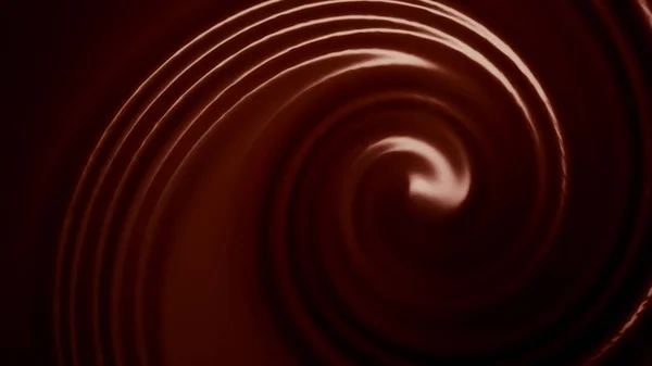 Splash Flusso Cioccolato Rendering Illustrazione — Foto Stock