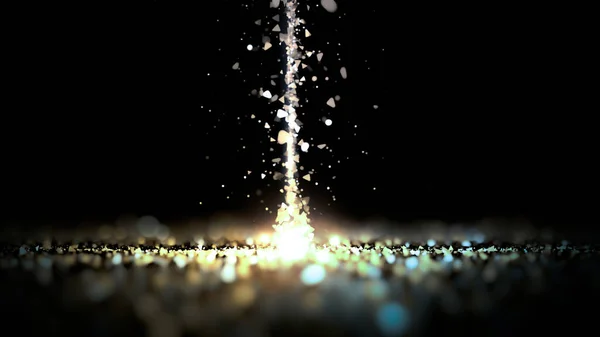 Flux Particules Lumineuses Rendu Illustration — Photo