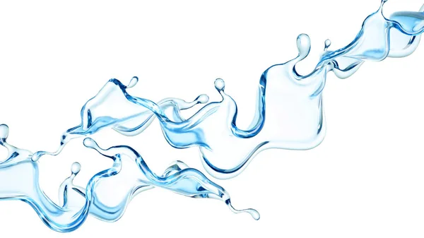 Uma Pitada Água Azul Clara Renderização Ilustração — Fotografia de Stock