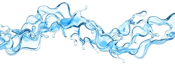 Ein Spritzer Klares Blaues Wasser Darstellung Illustration — Stockfoto
