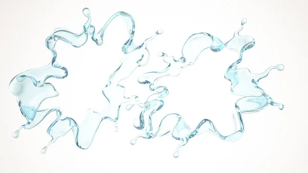 Блакитна Бризка Води Візуалізація Ілюстрація — стокове фото