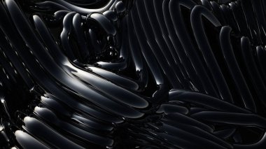 Siyah metalik arka plan. 3d görüntüleme, 3d illüstrasyon.