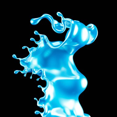 Bir parça metal. 3d görüntüleme, 3d illüstrasyon.