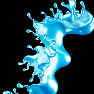 Bir parça metal. 3d görüntüleme, 3d illüstrasyon.