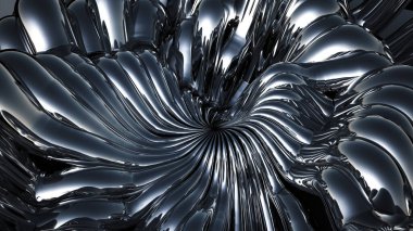 Gri metalik arka plan. 3d görüntüleme, 3d illüstrasyon.