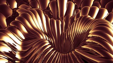 Altın metal arka plan. 3d görüntüleme, 3d illüstrasyon.
