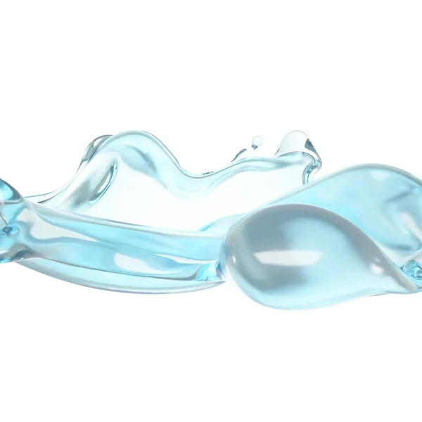 Blue Splash Water Rendering Illustration — Stock Photo, Image