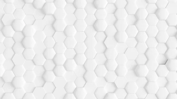 White Abstract Background Hexagons Rendering Illustration — Stock Photo, Image
