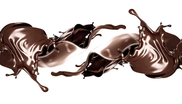 Всплеск Тёмного Шоколада Рендеринг Иллюстрация — стоковое фото