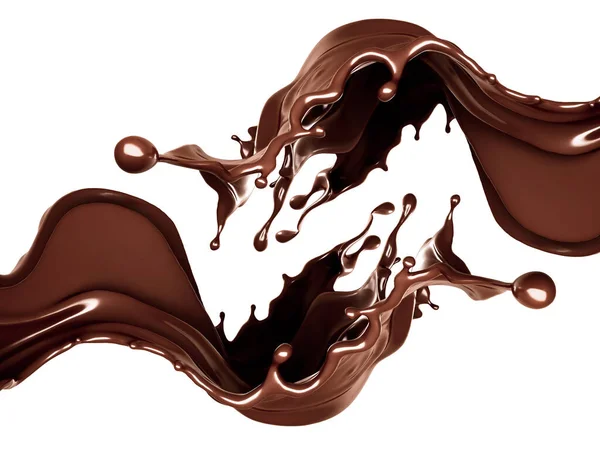 Chorrito Chocolate Negro Representación Ilustración — Foto de Stock