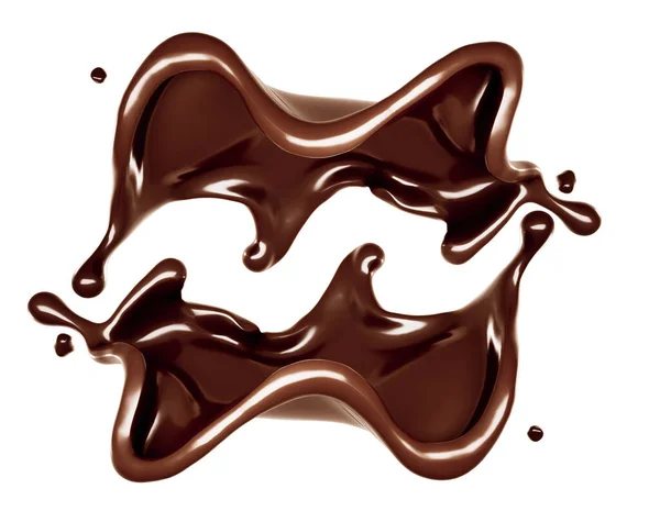 Pouco Chocolate Escuro Renderização Ilustração — Fotografia de Stock