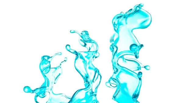 Блакитна Бризка Води Візуалізація Ілюстрація — стокове фото
