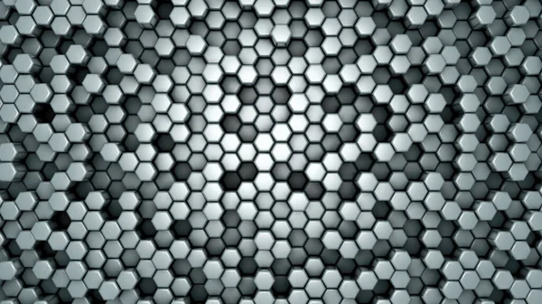 Fond Hexagonal Vert Rendu Illustration — Photo