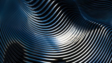 Mavi metalik arka plan. 3d görüntüleme, 3d illüstrasyon.