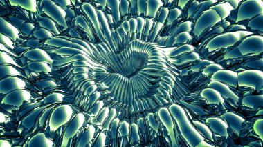 Yeşil metalik arka plan. 3d görüntüleme, 3d illüstrasyon.