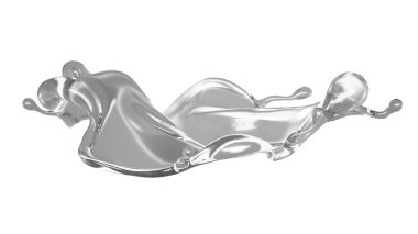 Temiz bir su damlası. 3d görüntüleme, 3d illüstrasyon.