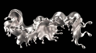 Su gümüşü. 3d görüntüleme, 3d illüstrasyon.