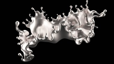 Su gümüşü. 3d görüntüleme, 3d illüstrasyon.