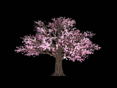 İzole edilmiş sonbahar elementi: portakal ağacı. 3d görüntüleme, 3d illüstrasyon.