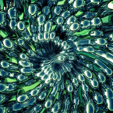 Yeşil metalik arka plan. 3d görüntüleme, 3d illüstrasyon.