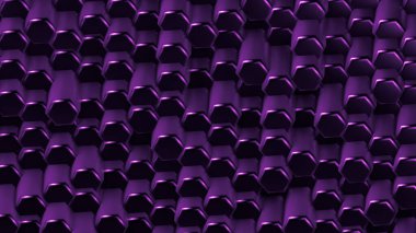 Mor altıgen arka plan. 3d görüntüleme, 3d illüstrasyon.