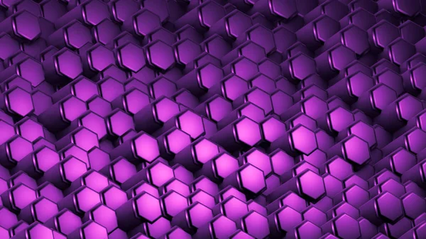 Фиолетовый Шестиугольник Рендеринг Иллюстрация — стоковое фото