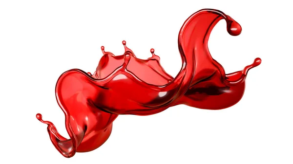 Splash Wine Rendering Illustration — Stock Photo, Image