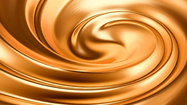 Luxury Beautiful Splash Gold Flow Rendering Illustration — Stock Photo, Image