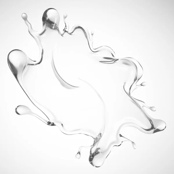 Ein Klarer Spritzer Wasser Darstellung Illustration — Stockfoto