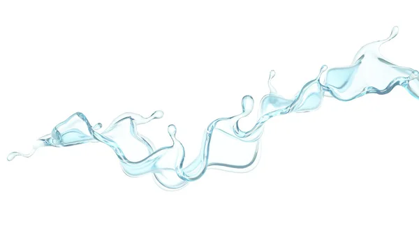 Een Plons Helder Blauw Water Weergave Illustratie — Stockfoto