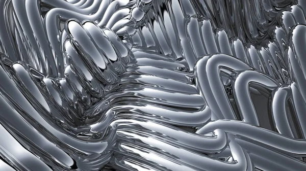 灰色の金属の背景 3Dレンダリング 3Dイラスト — ストック写真