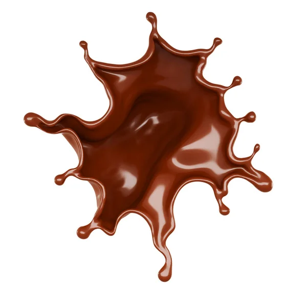 Splash Milk Chocolate Rendering Illustration — Stock Photo, Image